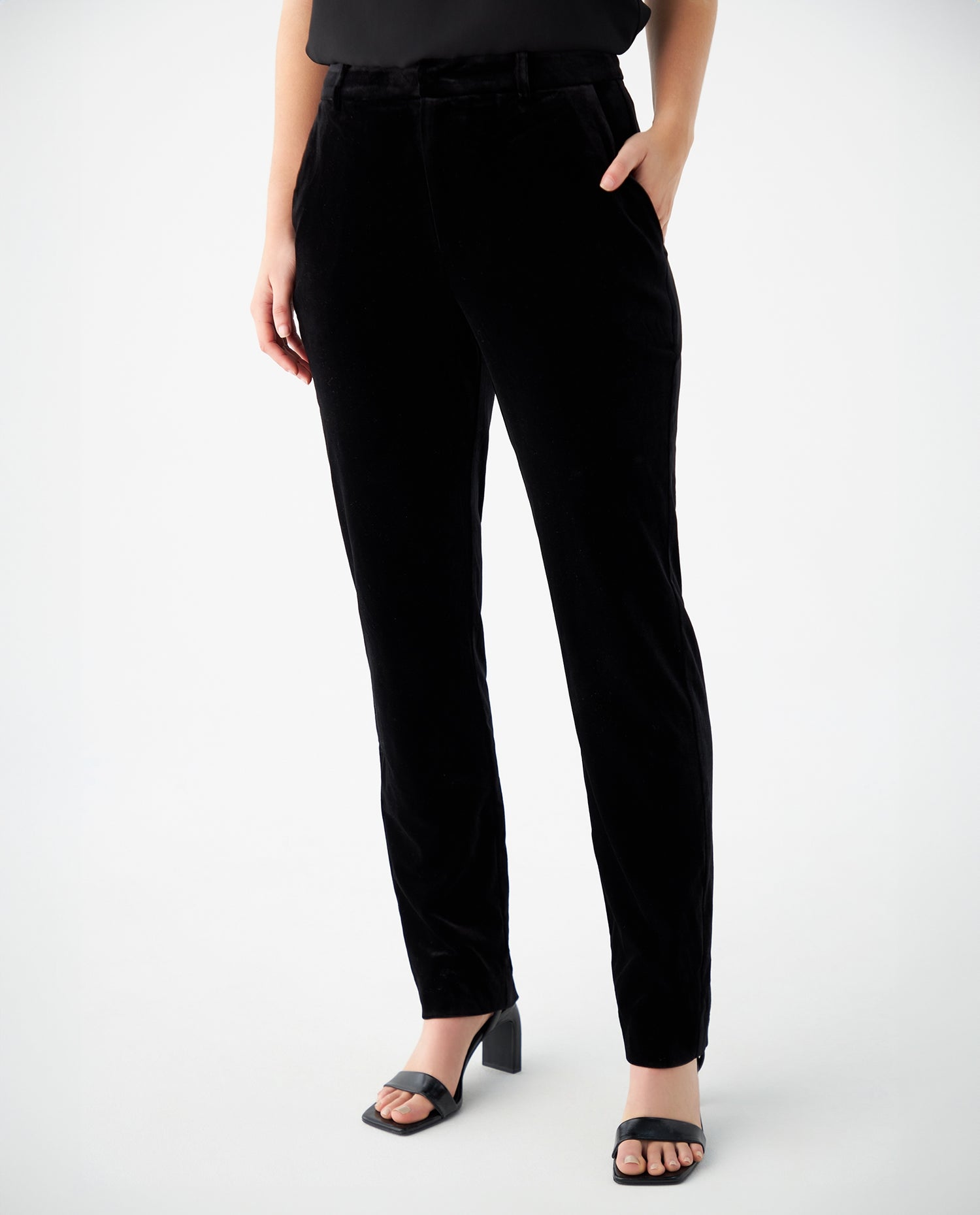 Pantalón tipo gamuza para mujer - Negro