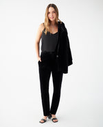 Pantalón tipo gamuza para mujer - Negro