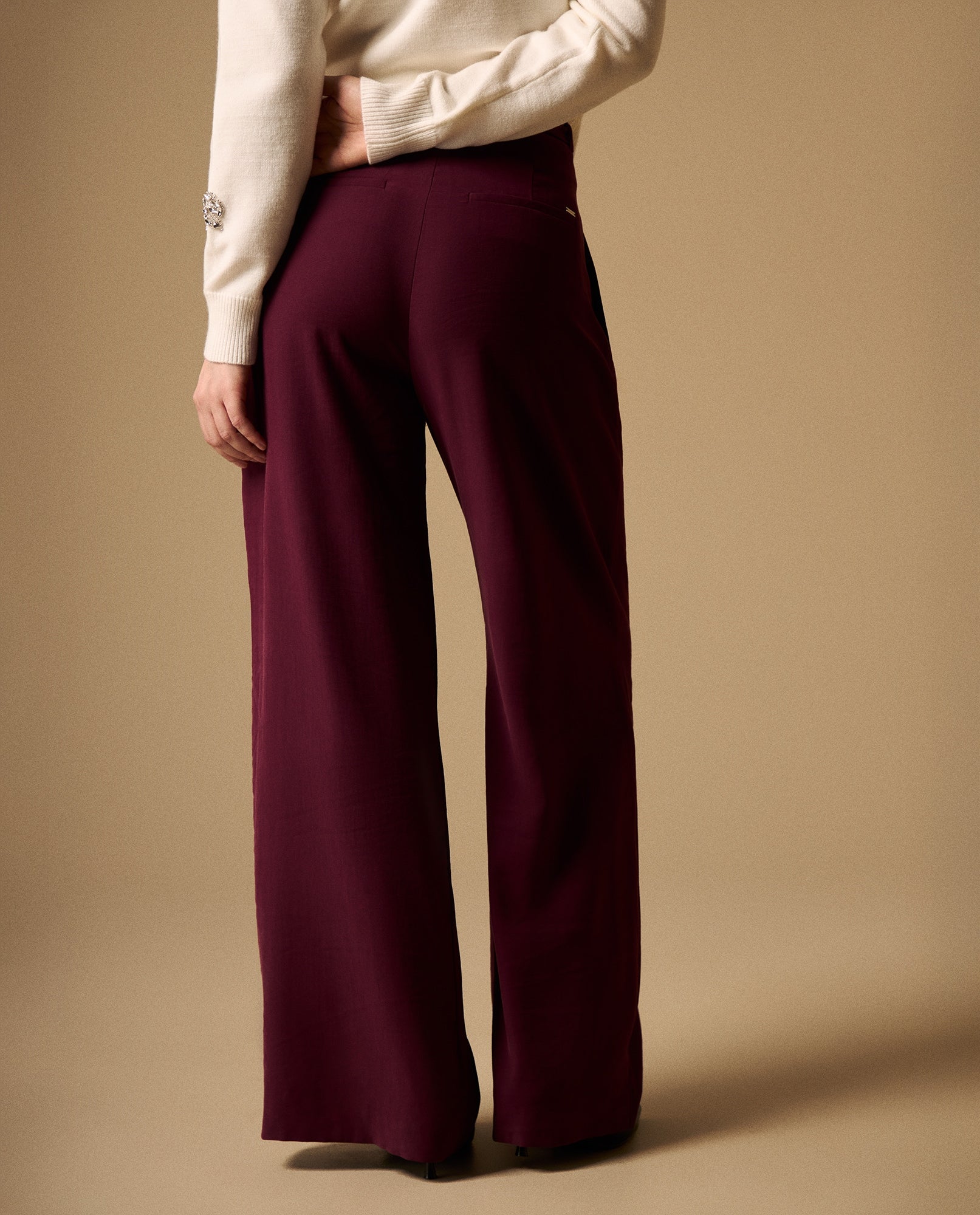 Pantalón Wide Leg con Cinturón - Rojo 34_439G018_ROJ191726_5