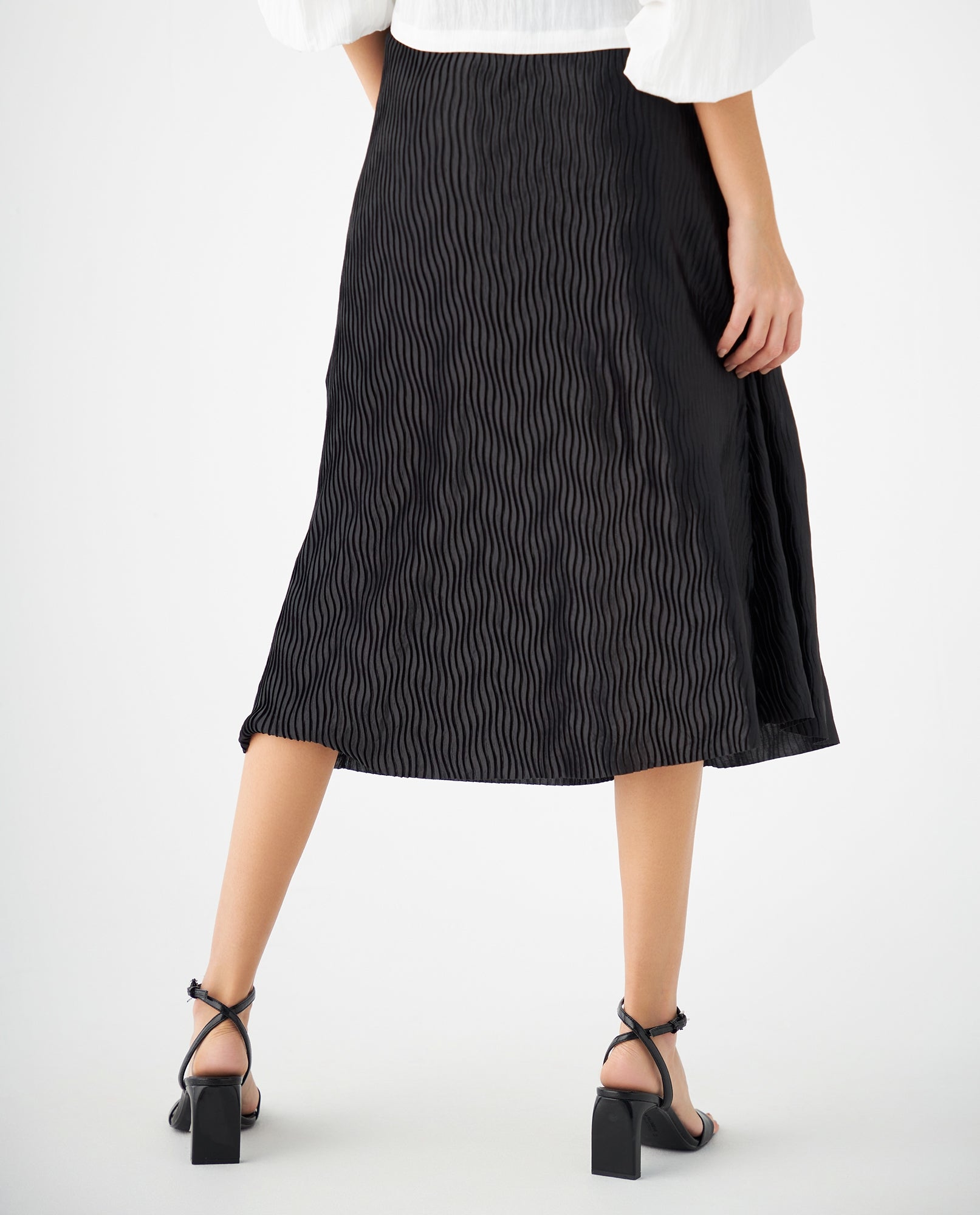 Falda plisada para mujer - Negro 34_449F001_NEG190303_4