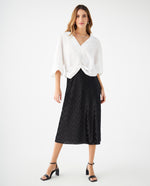 Falda plisada para mujer - Negro