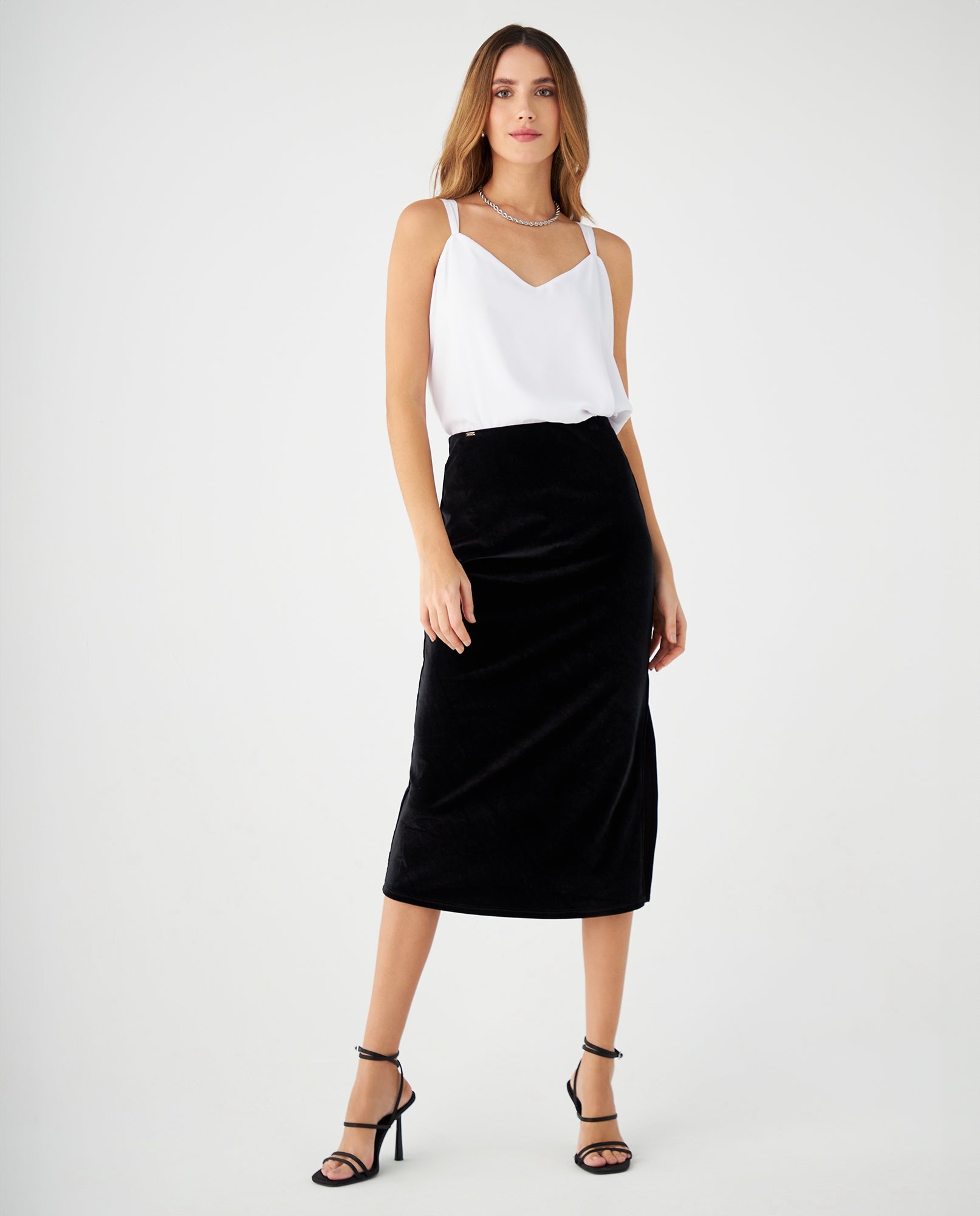 Falda larga para mujer - Negro 34_449F010_NEG190303_0