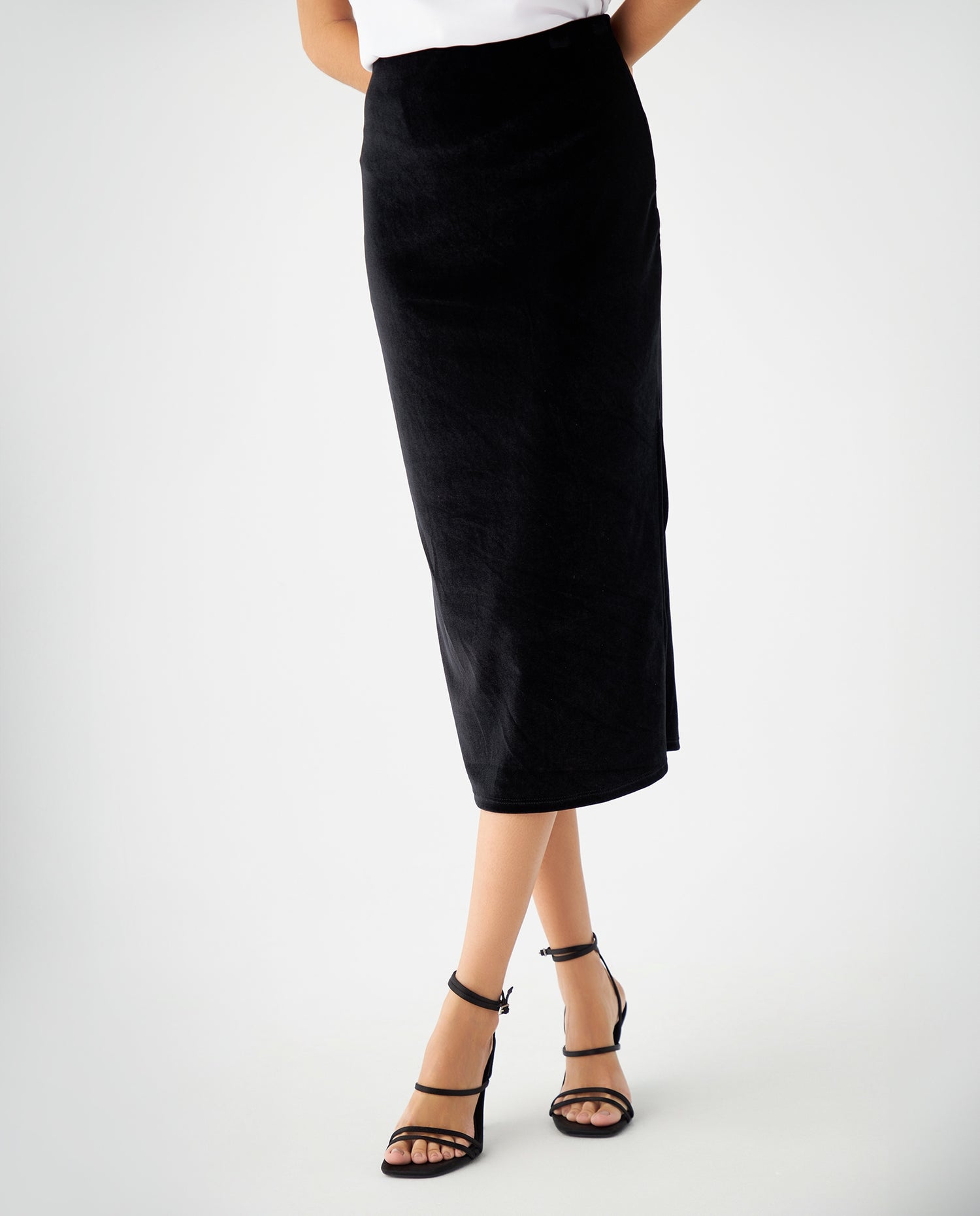 Falda larga para mujer - Negro