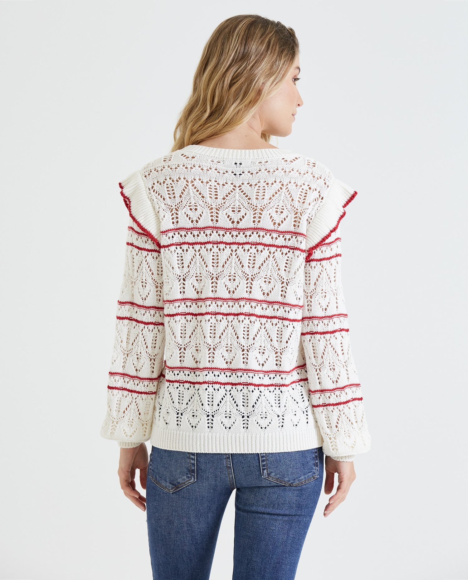 Suéter con bolero en hombros para mujer - Crudo