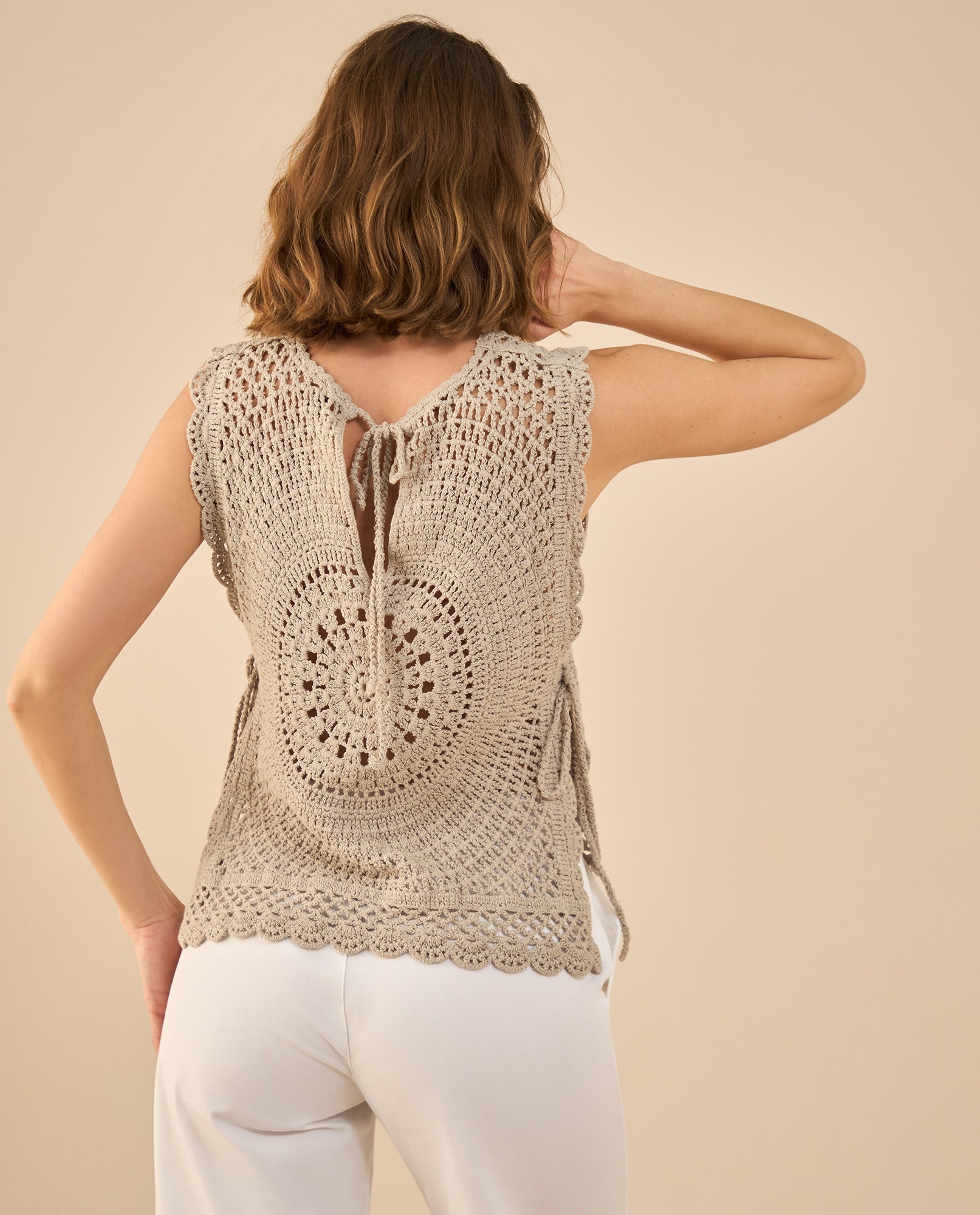 Chaleco tejido para mujer - Gris 34_462G210_GRI165101_4