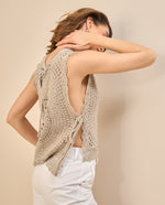 Chaleco tejido para mujer - Gris