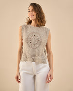 Chaleco tejido para mujer - Gris
