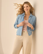 Camisa de silueta ajustada para mujer - Rosa