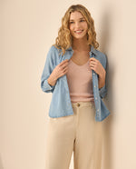 Camisa de silueta ajustada para mujer - Rosa