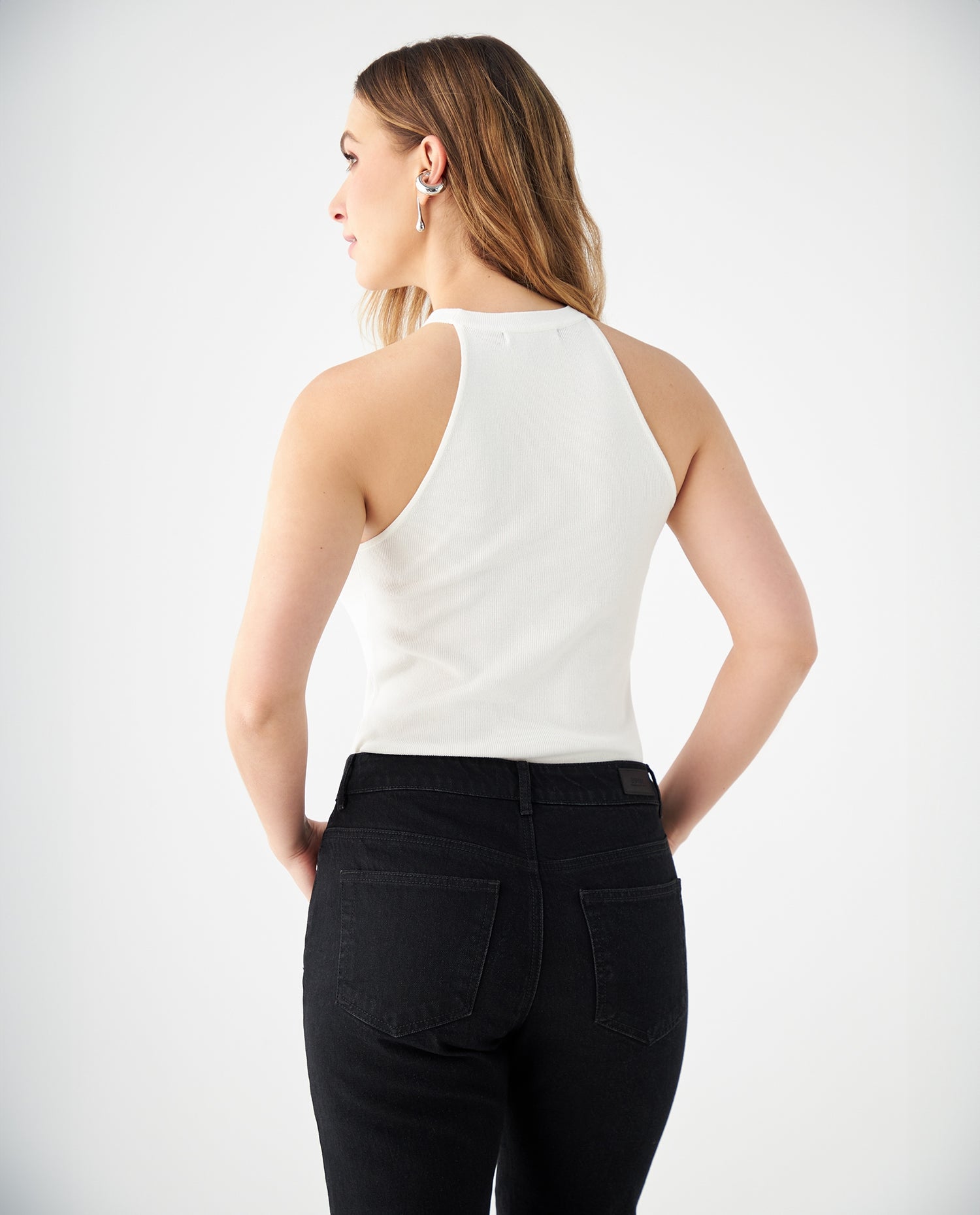 Camiseta tejida para mujer - Crudo