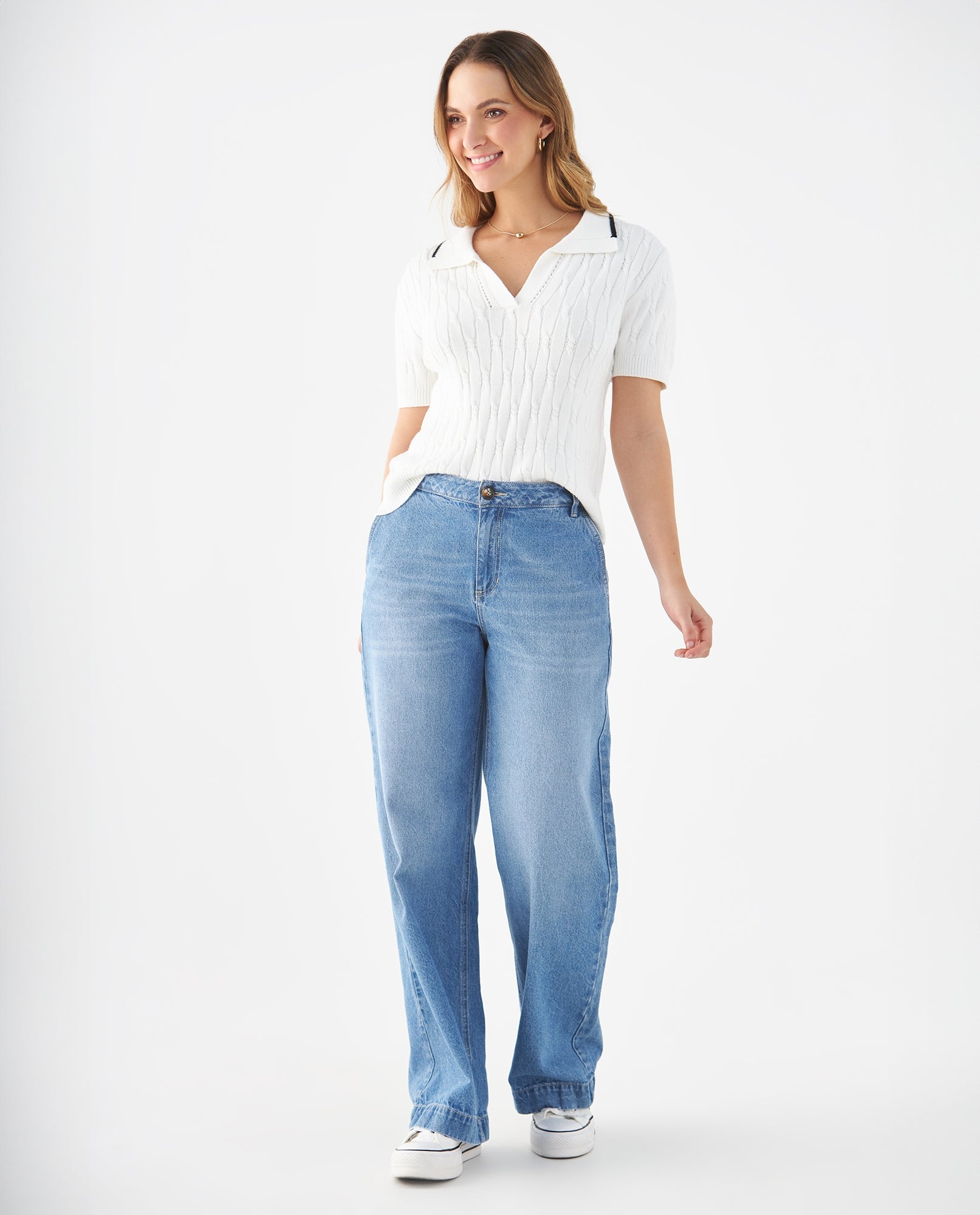 Sueter tipo polo para mujer - Crudo 34_469F209_CRU111001_5