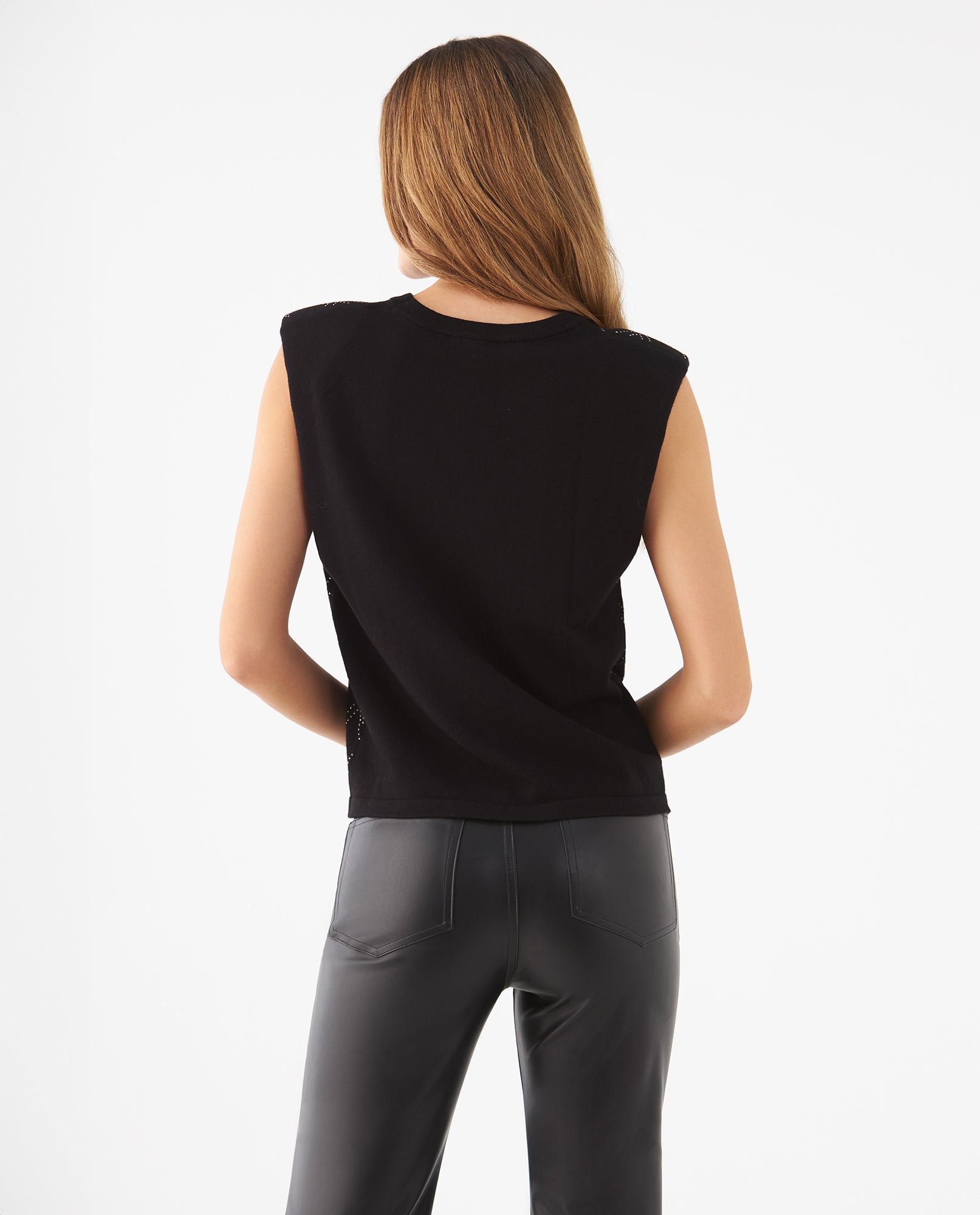 Camisa tejida manga sisa para mujer - Negro 34_469F211_NEG193909_4