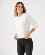 Buzo tejido de diseño cerrado para mujer - Crudo