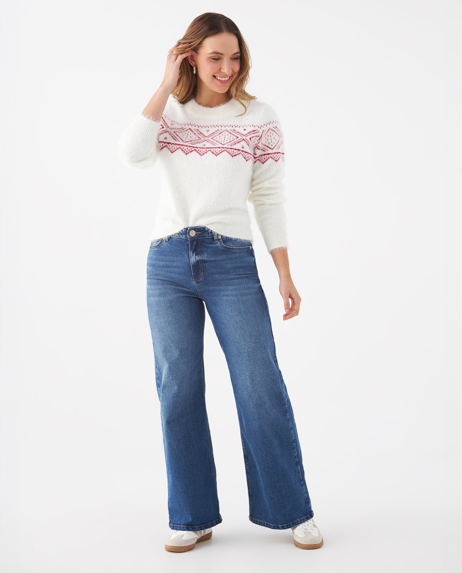Buzo en bloques de color para mujer - Crudo 34_469F217_CRU110604_6