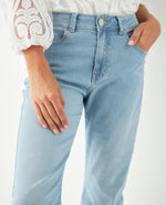 Jean Flare cinco bolsillos para mujer - Azul