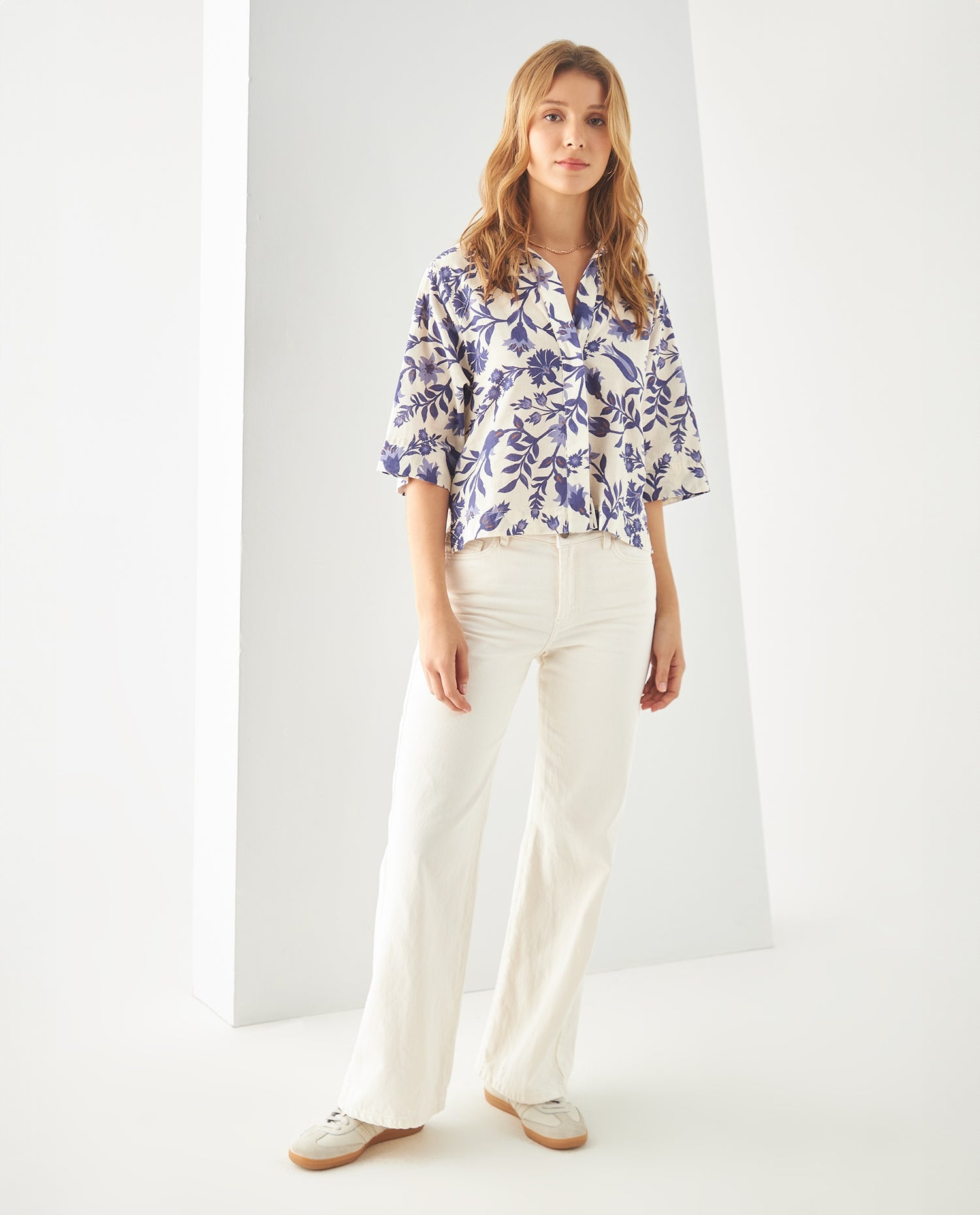 Jean Wide Leg tono claro para mujer - Amarillo