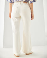 Jean Wide Leg tono claro para mujer - Amarillo