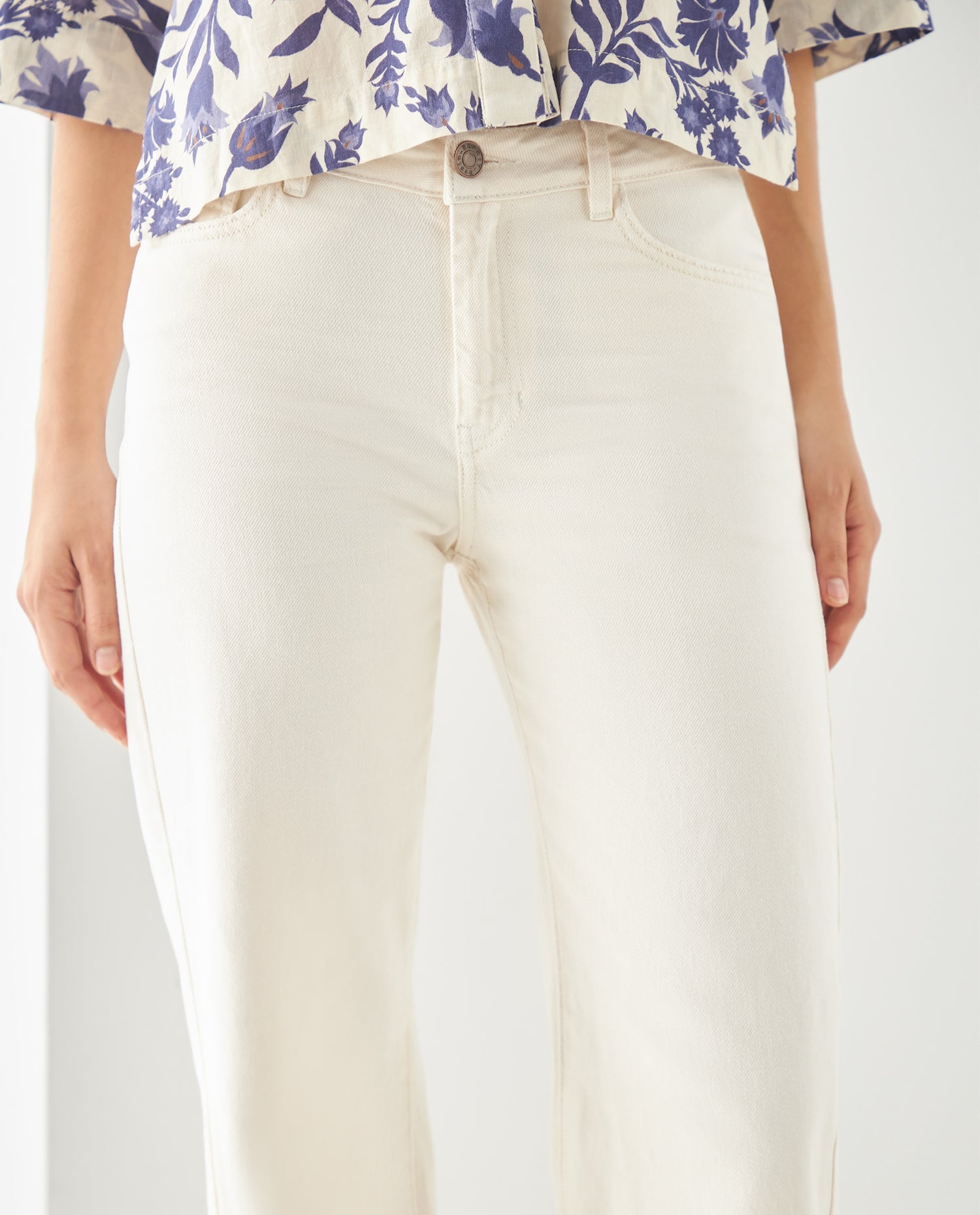 Jean Wide Leg tono claro para mujer - Amarillo