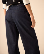 Jean Straight tono medio para mujer - Azul