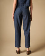Jean straight silueta trendy tobillero - Azul