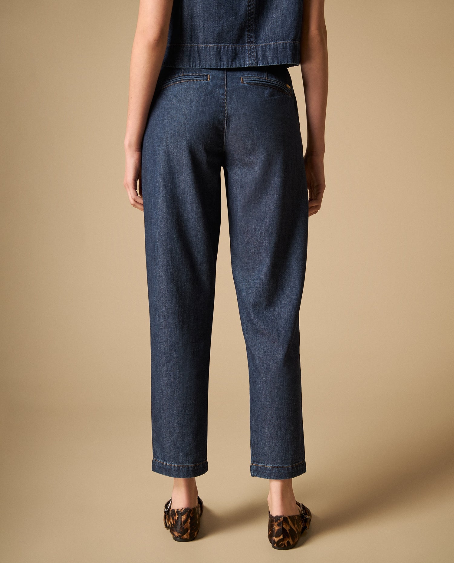 Jean straight silueta trendy tobillero - Azul