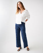 Jean Wide Leg tono oscuro para mujer - Azul