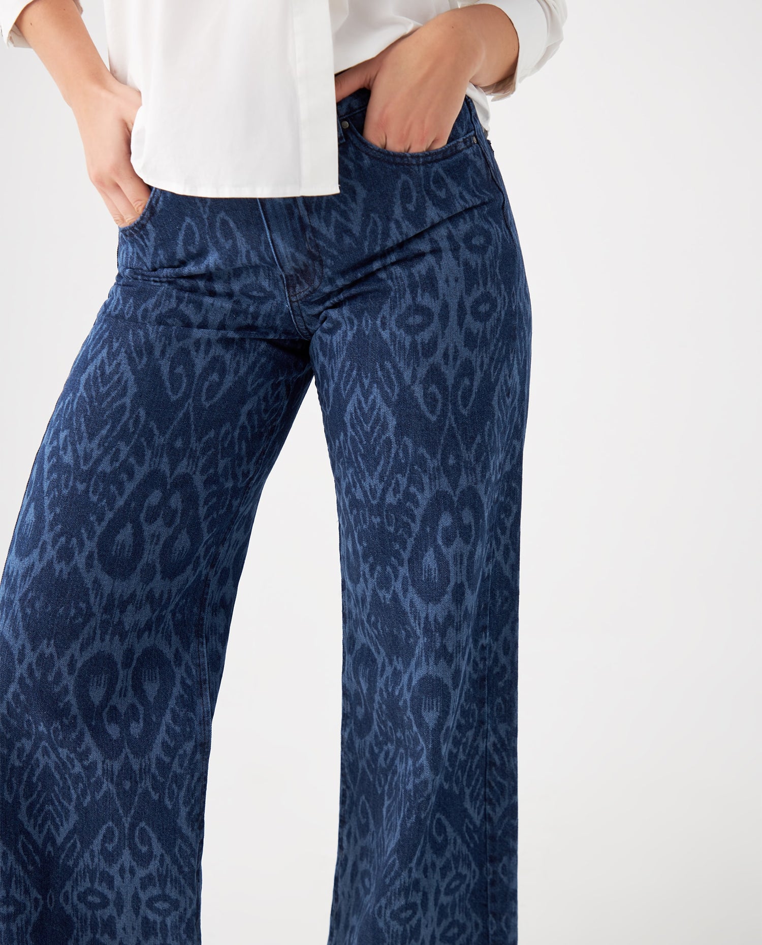 Jean Wide Leg tono oscuro para mujer - Azul