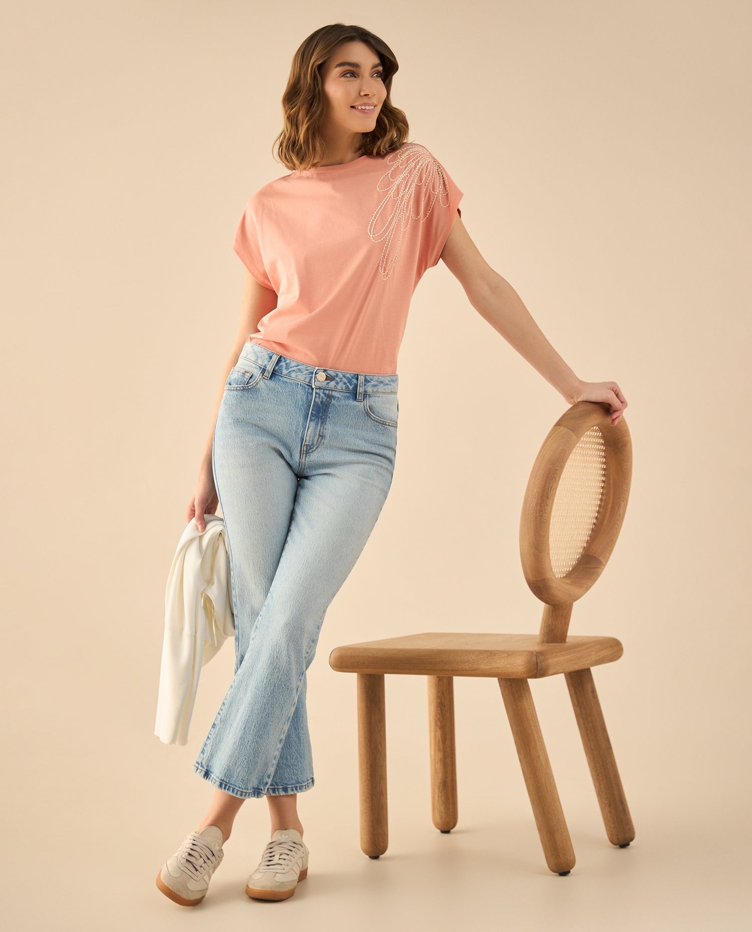 Jean Boot Cut tono claro para mujer - Azul