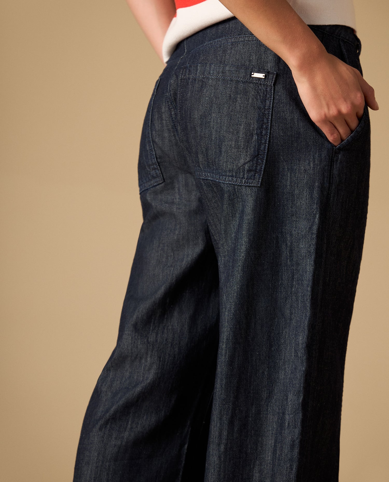 Jean liviano tipo wide leg - Azul