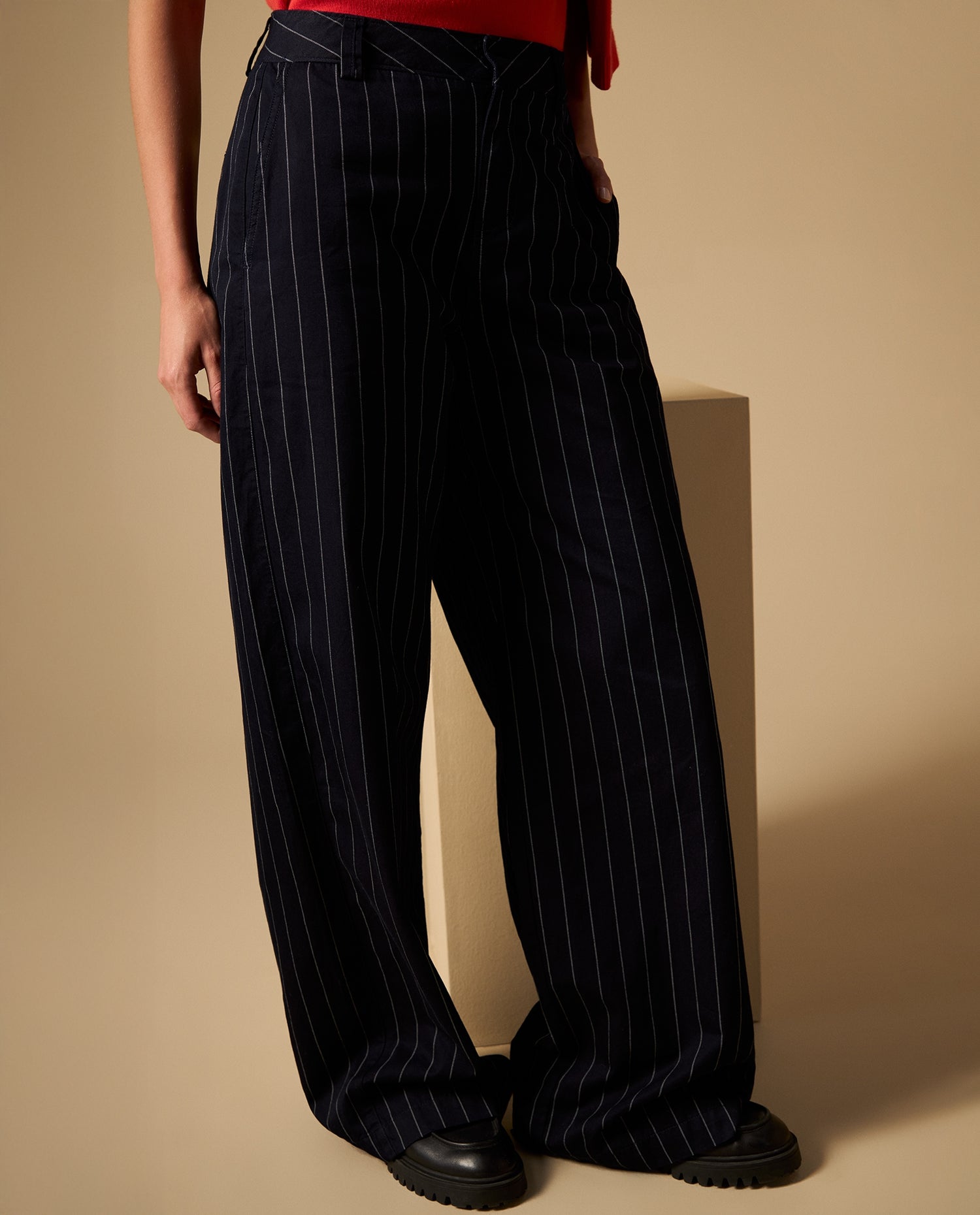 Jean liviano wide leg 100% algodón - Azul