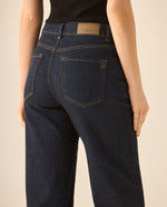 Jean Straight tono oscuro para mujer  - Azul