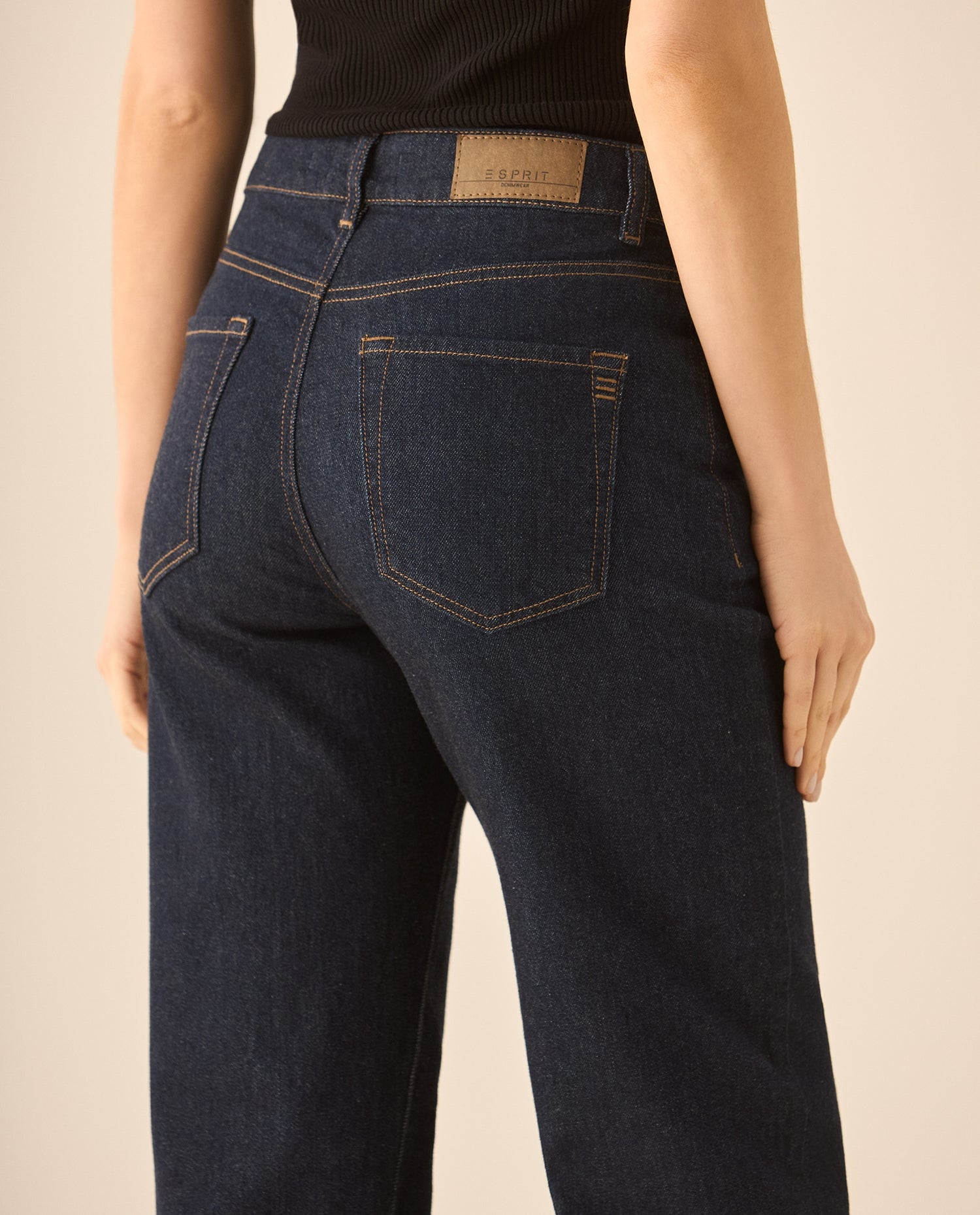 Jean Straight tono oscuro para mujer  - Azul