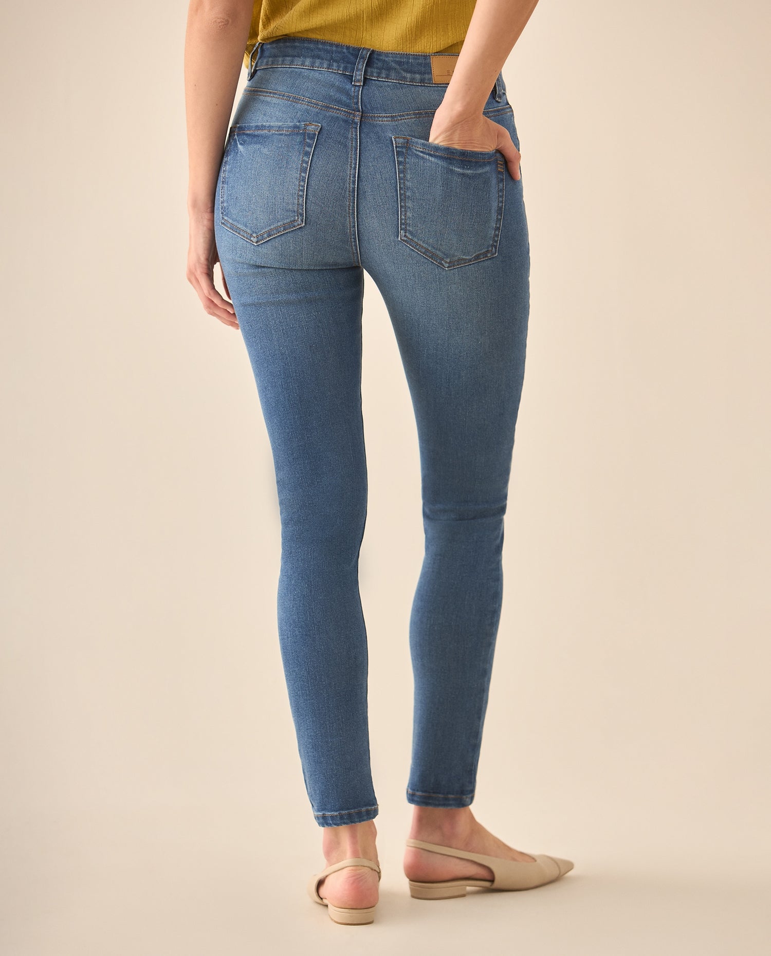 Jean Skinny cinco bolsillos para mujer  - Azul