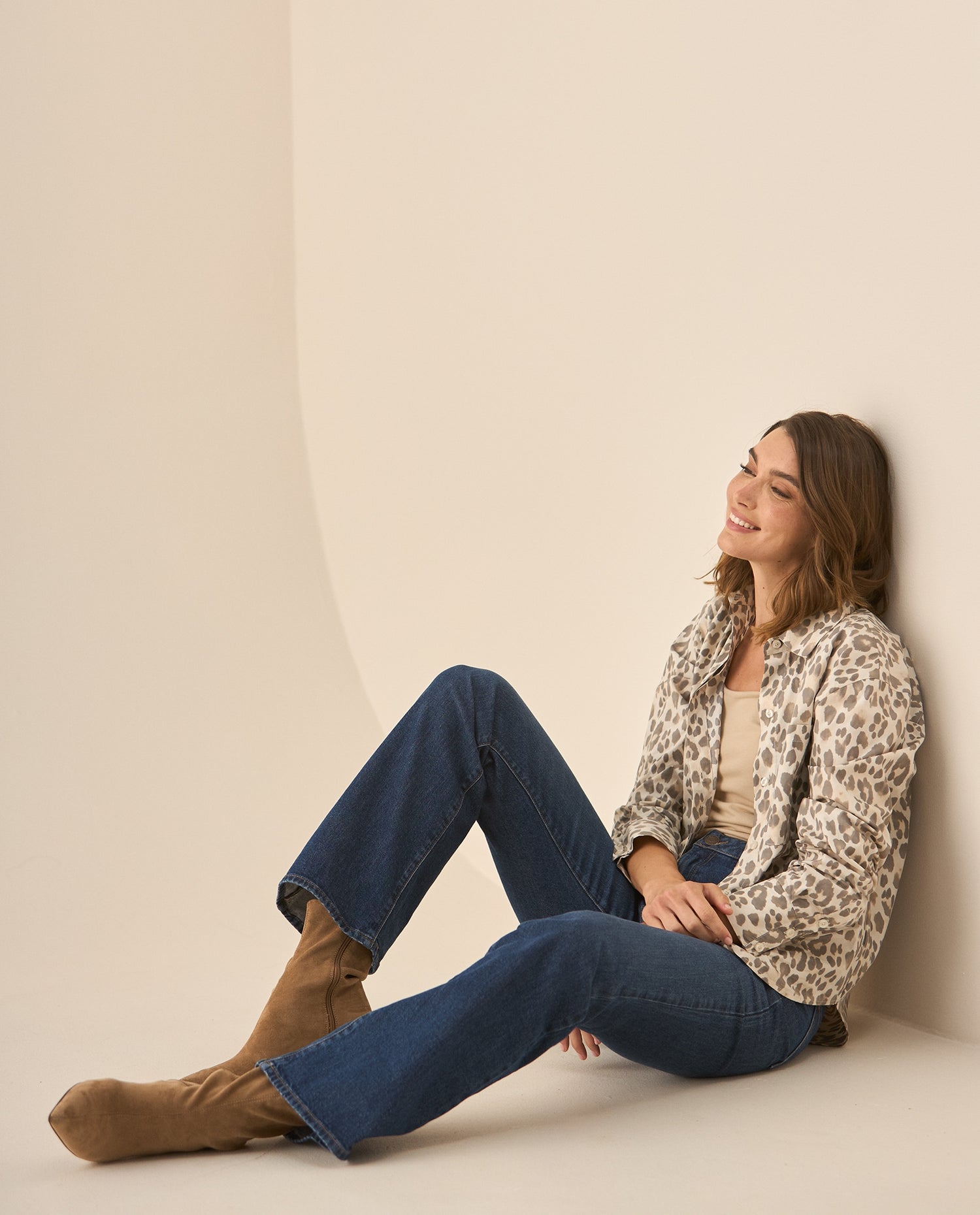 Jean Boot cut tono medio oscuro para mujer - Azul