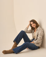 Jean Boot cut tono medio oscuro para mujer - Azul