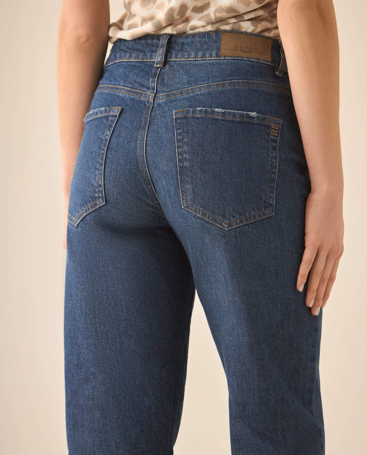 Jean tino medio cinco bolsillos para mujer - Azul