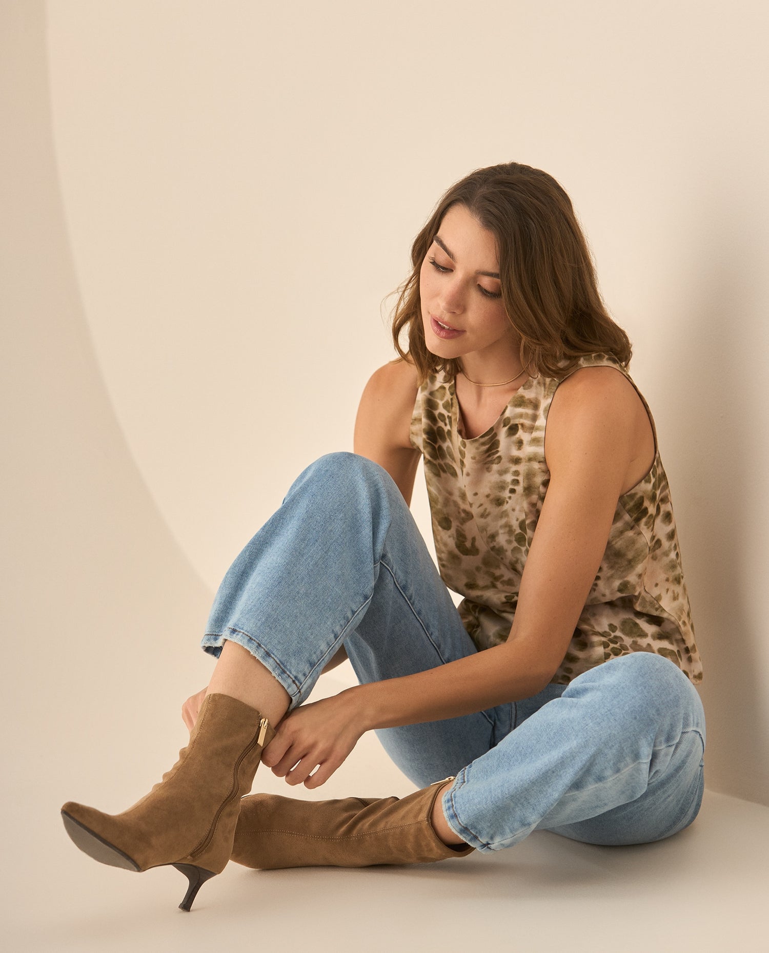 Jean Straight tono claro para mujer   - Azul