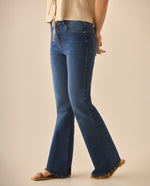 Jean Flare tono medio para mujer - Azul