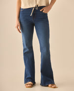 Jean Flare tono medio para mujer - Azul