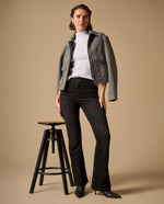 Jean Flared Negro Tiro Alto - Negro