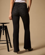 Jean Flared Negro Tiro Alto - Negro