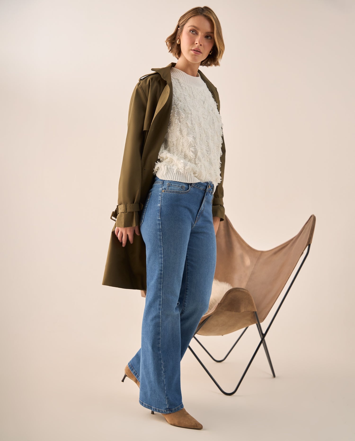 Jean Boot Cut Azul Rivera Medio - Azul