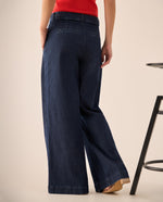 Jean Wide Leg con Silueta Palazzo Moderna - Azul