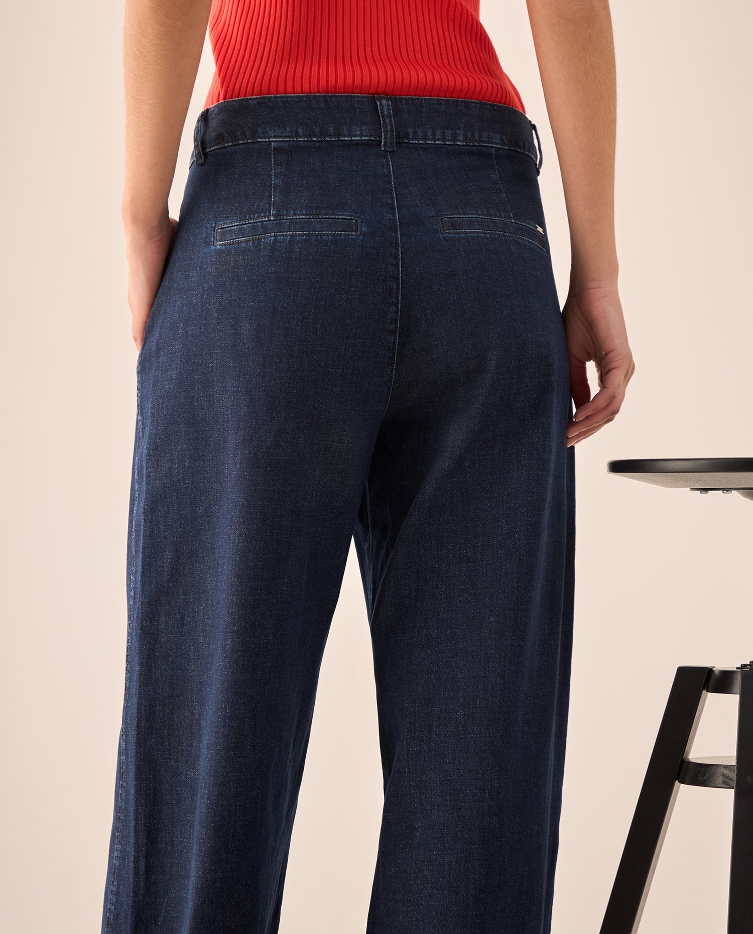 Jean Wide Leg con Silueta Palazzo Moderna - Azul