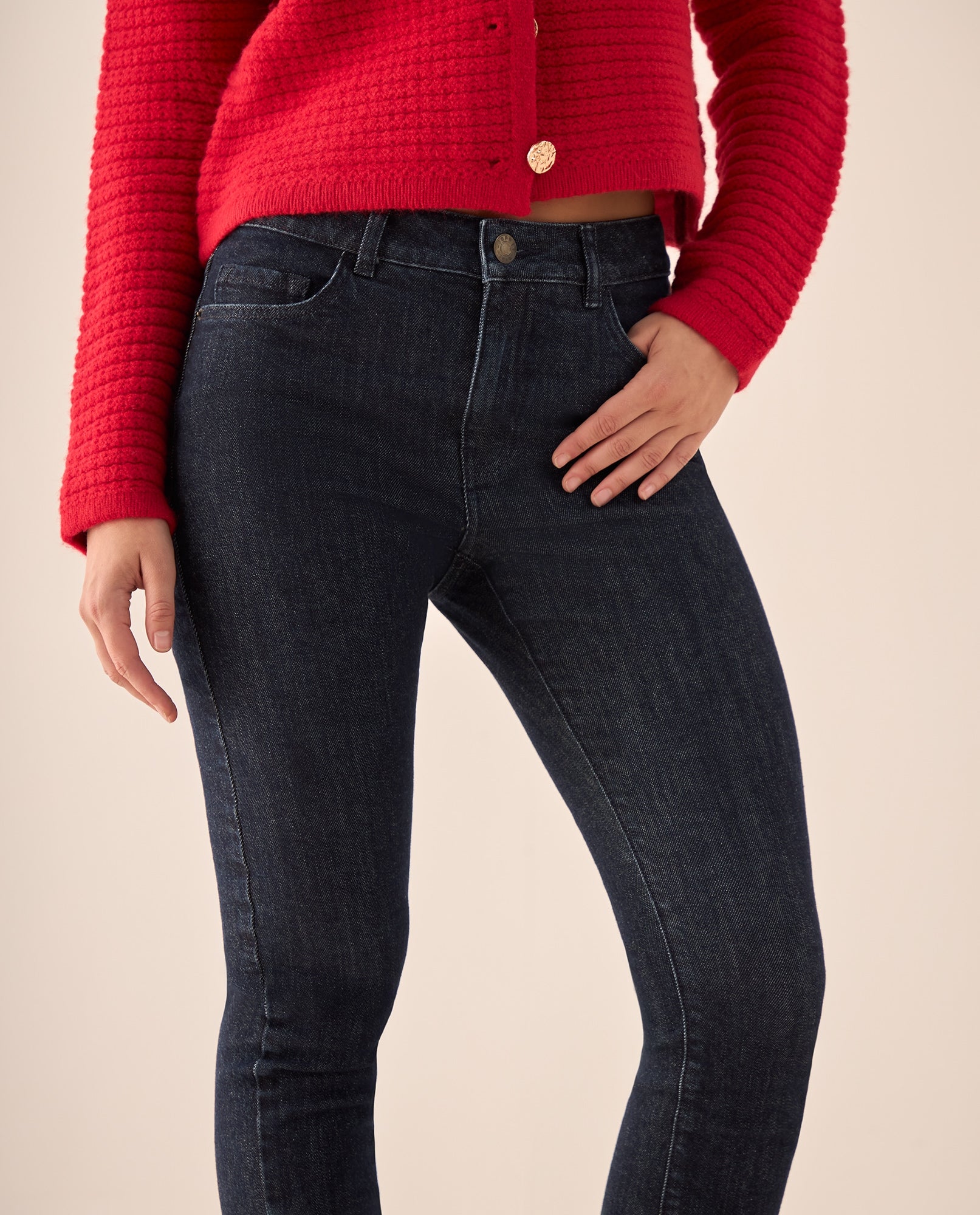 Jean Slim Azul Oscuro Tiro Alto - Azul 34_479G013_AZU193924_4