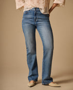 Jean Straight Azul Oscuro con Lavado Stone Wash - Azul
