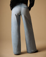 Jean Wide Leg Azul Rivera Medio - Azul