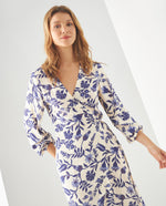 Vestido manga larga para mujer - Azul