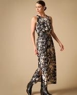 Vestido largo de tiras con silueta fluida - Negro