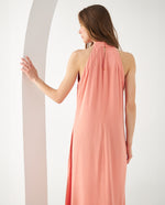 Vestido con apliques decorativos para mujer - Rosa